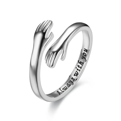 Women's adjustable embrace ring