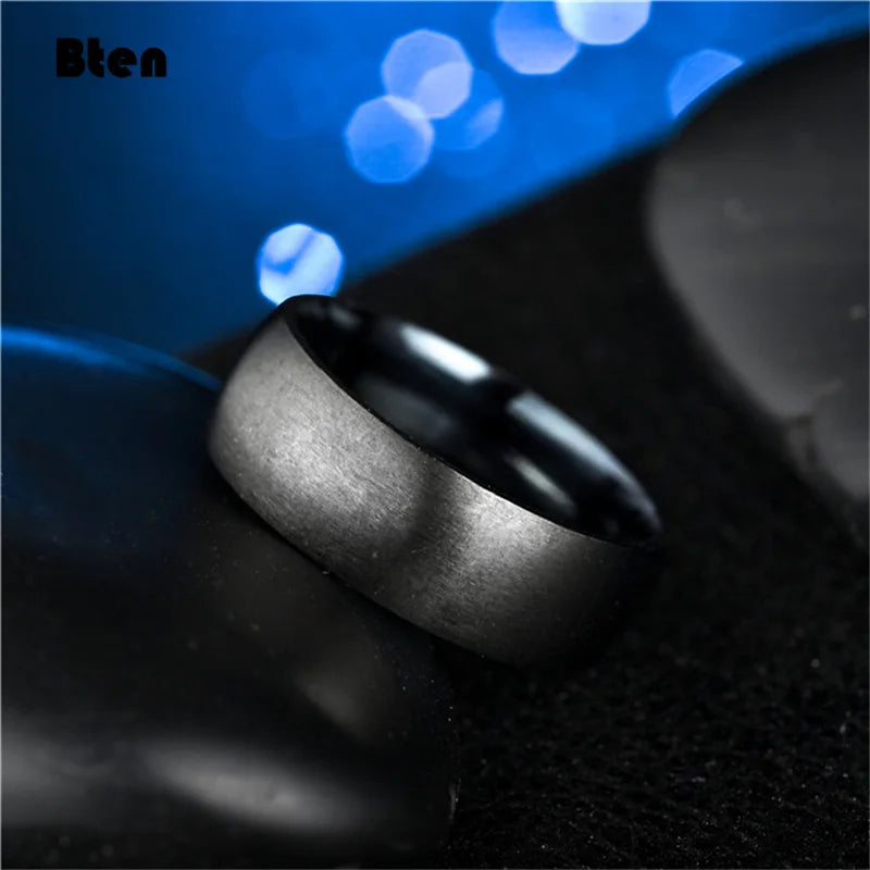 Men's Black Titanium Ring