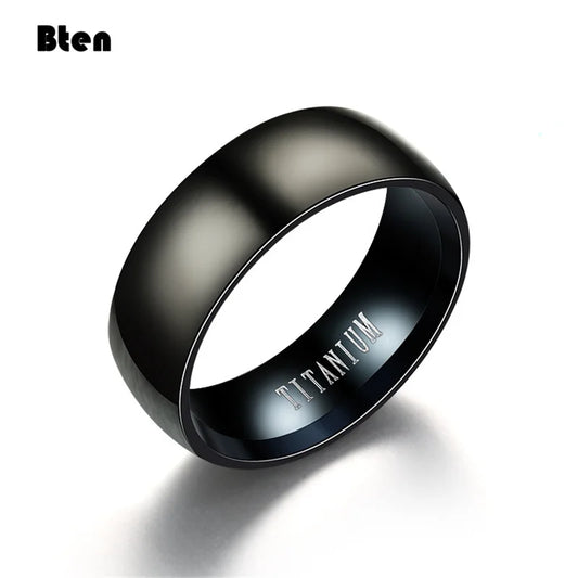 Men's Black Titanium Ring