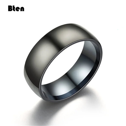 Men's Black Titanium Ring