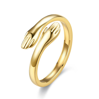 Women's adjustable embrace ring