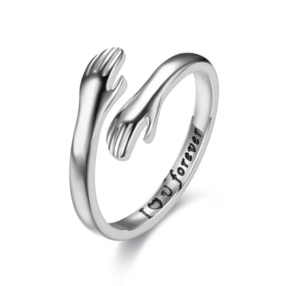 Women's adjustable embrace ring