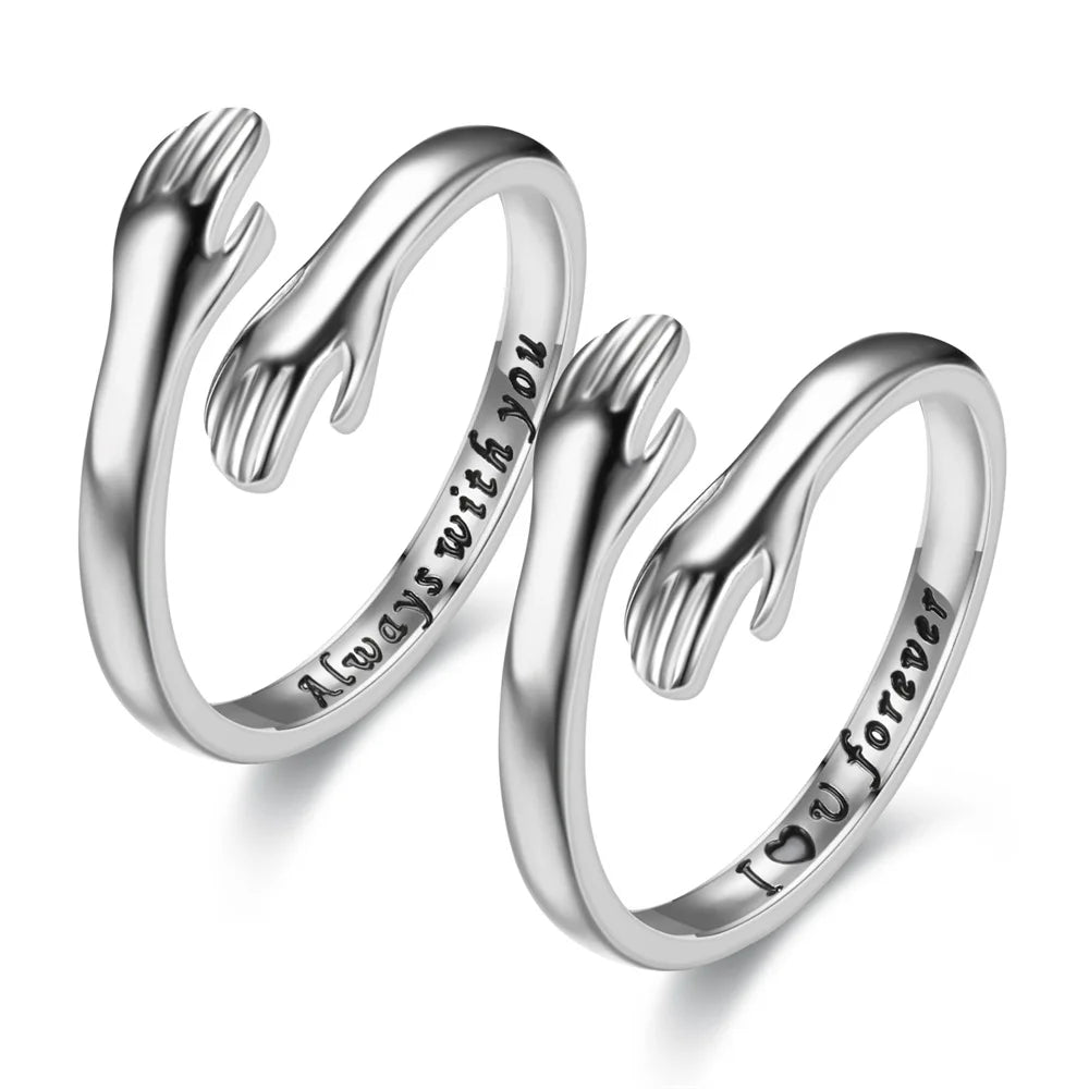 Women's adjustable embrace ring