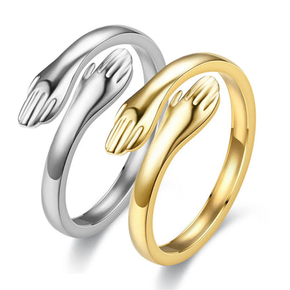 Women's adjustable embrace ring