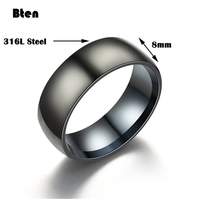 Men's Black Titanium Ring